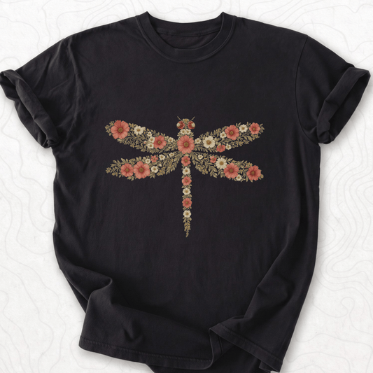 Floral Dragonfly T-shirt