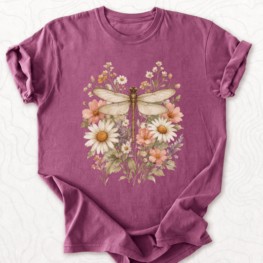 Floral Dragonfly T-shirt