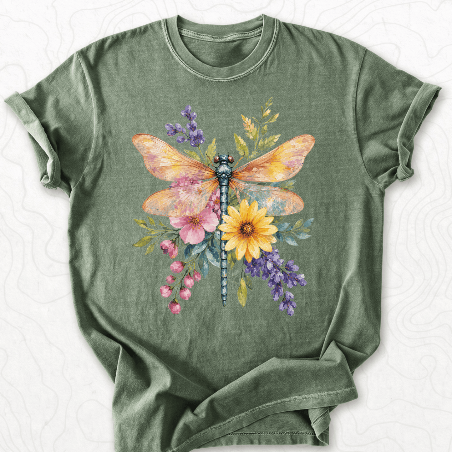 Floral Dragonfly T-shirt