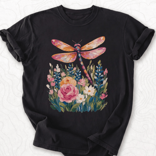 Floral Dragonfly T-shirt