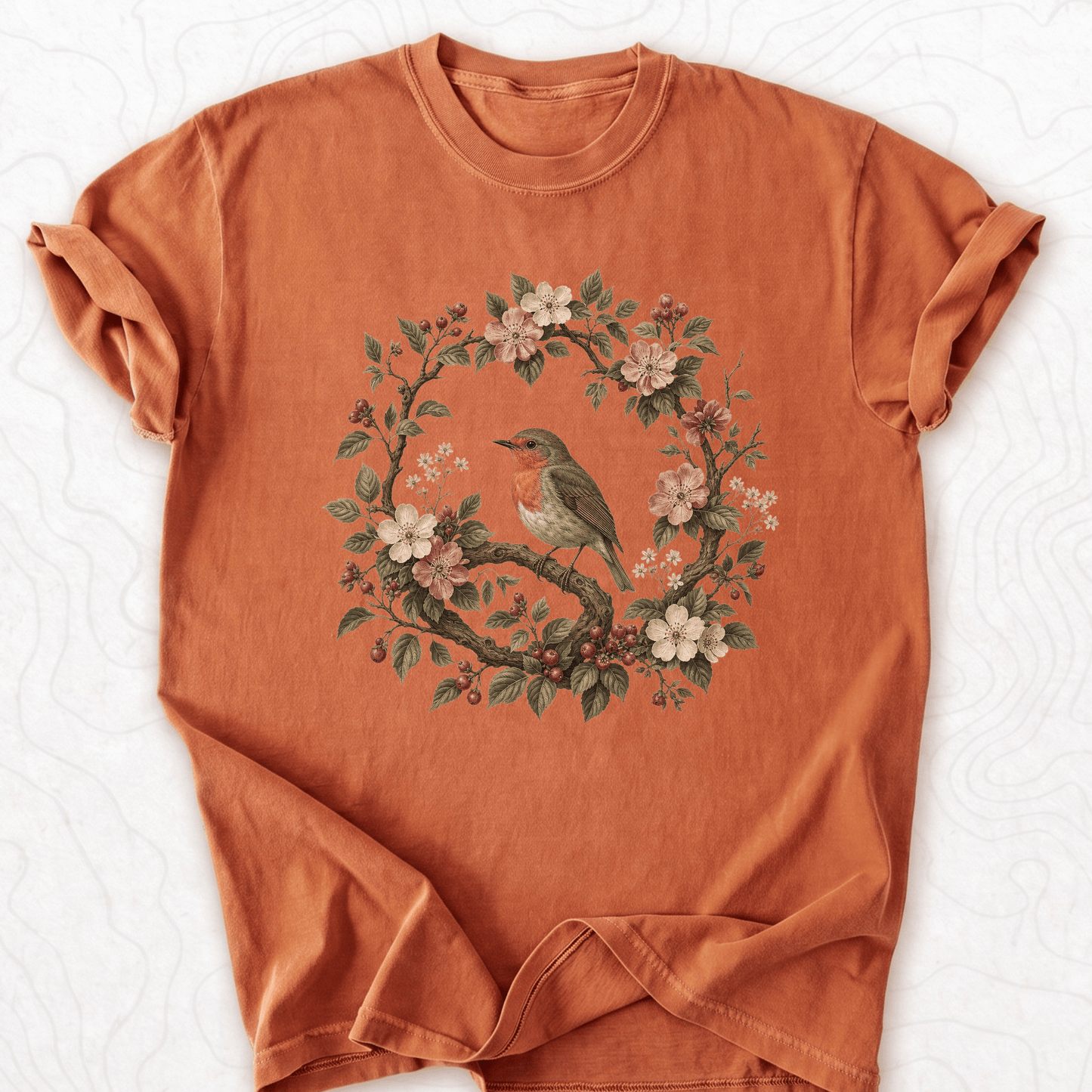 Floral Robin T-shirt
