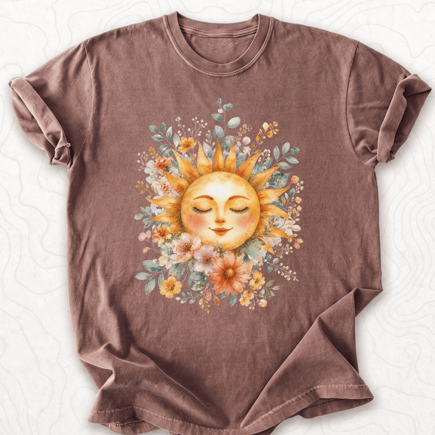Floral Sun Face T-shirt
