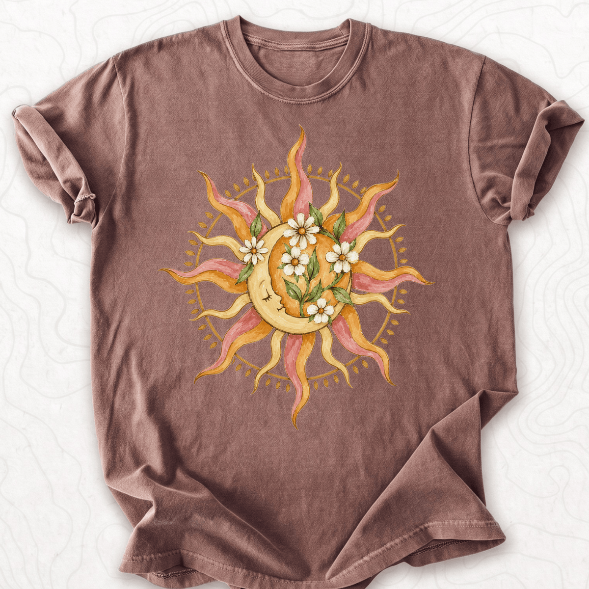 Floral Sun Moon T-shirt