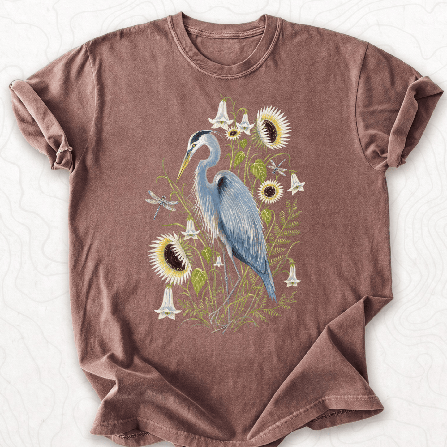 Heron Wildflowers T-shirt