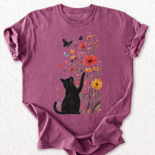 Black Cat Garden T-shirt