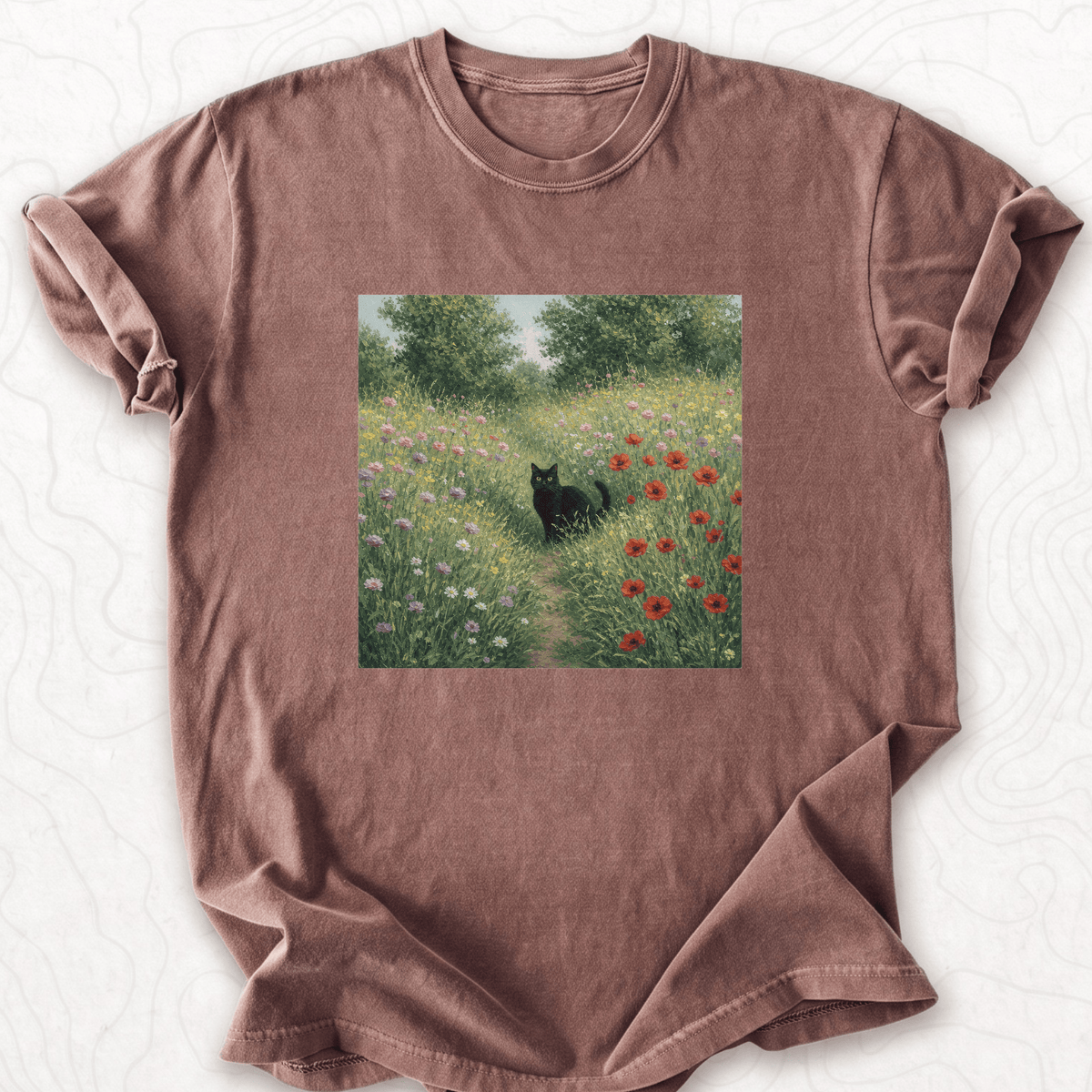 Black Cat Meadow T-shirt