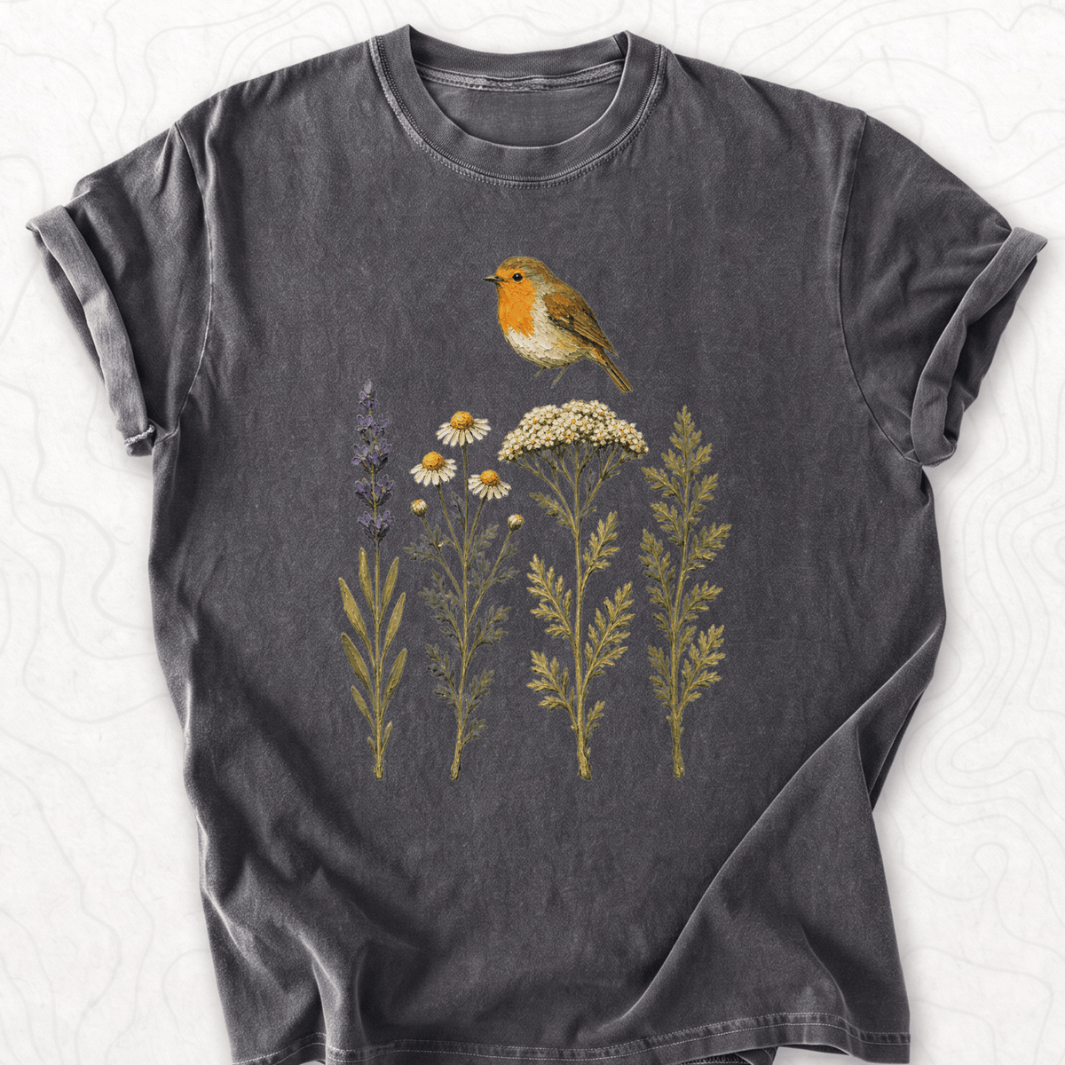 Robin Wildflowers T-shirt