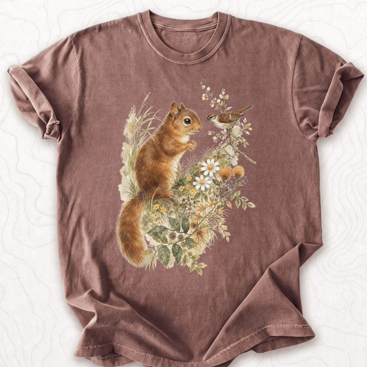 Squirrel Sparrow T-shirt