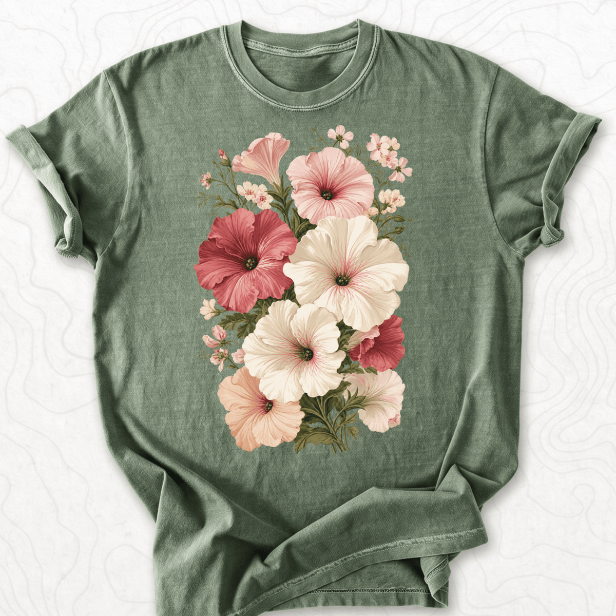 Vintage Hibiscus Bouquet T-shirt