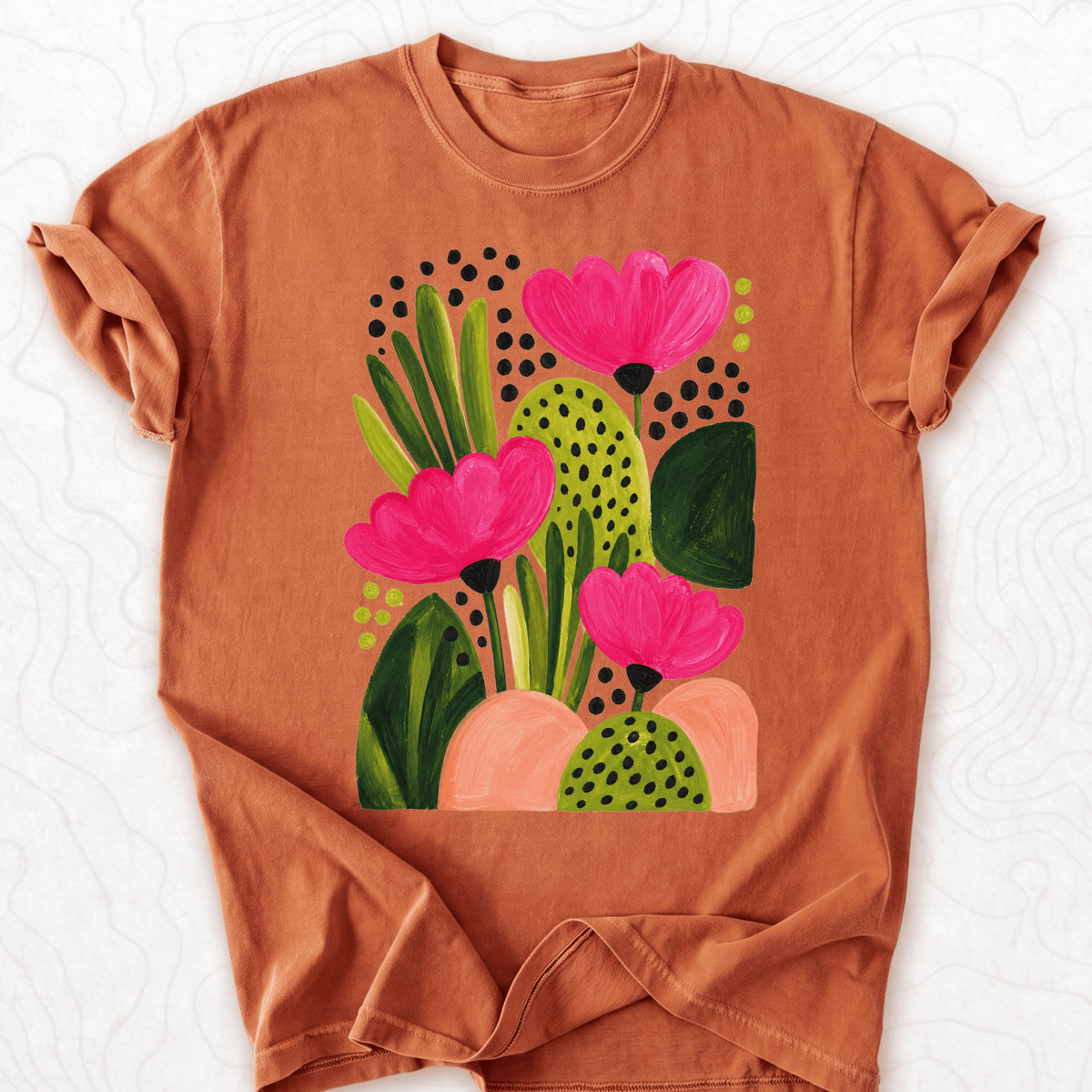 Abstract Floral T-shirt