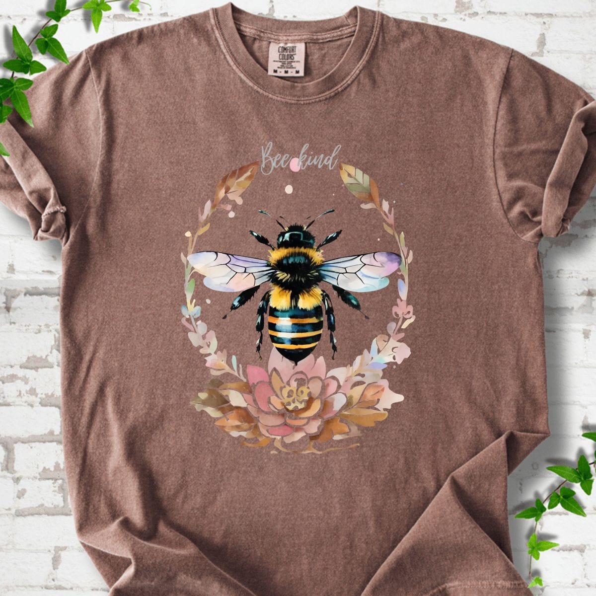 Bee Kind Flowers Art T-Shirt