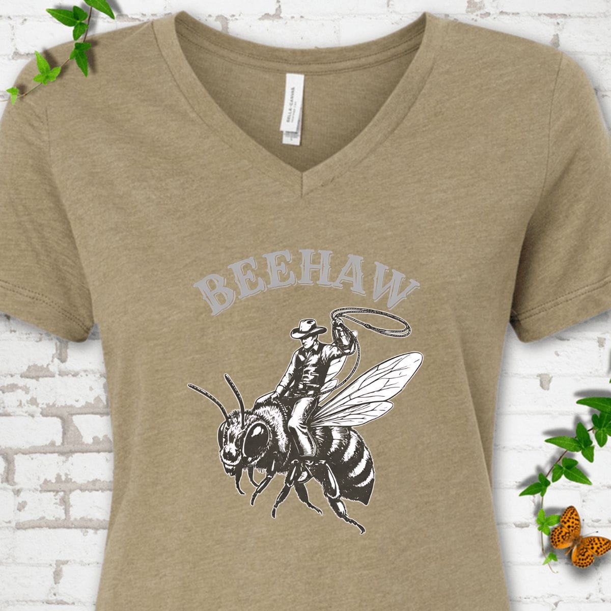 Beehaw Cowboy Bee V-Neck T-Shirt