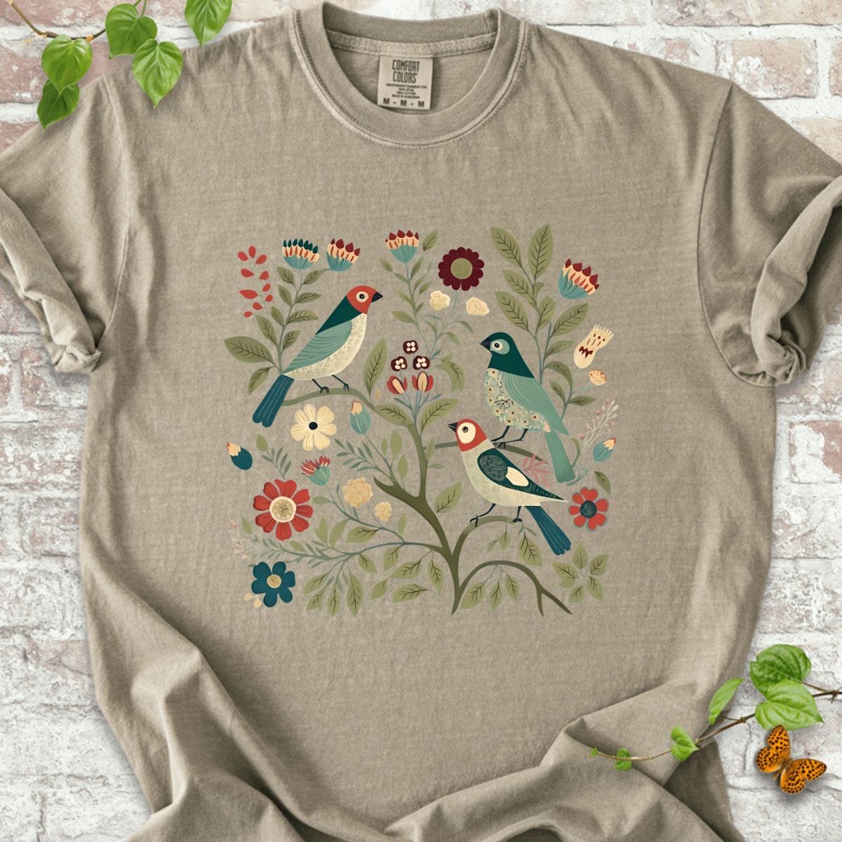 Birds and Flowers T-Shirt