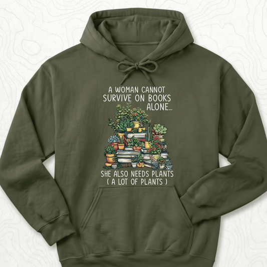 Books And Plants Hoodie