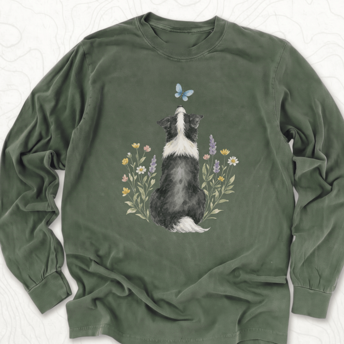Butterfly Dog LS T-shirt