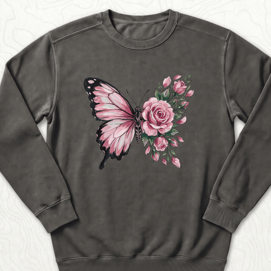 Butterfly Rose Sweatshirt
