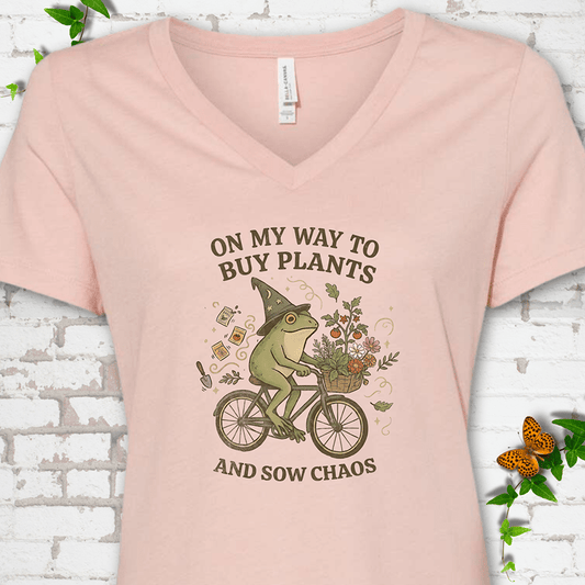 Buy Plants Frog V-Neck T-Shirt