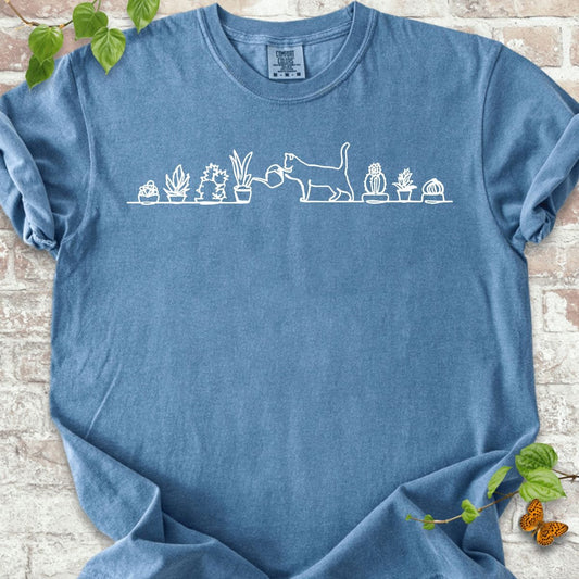 Cactus and Cat T-Shirt