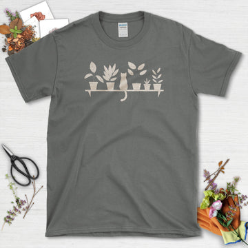 Cat Among Houseplants T-Shirt