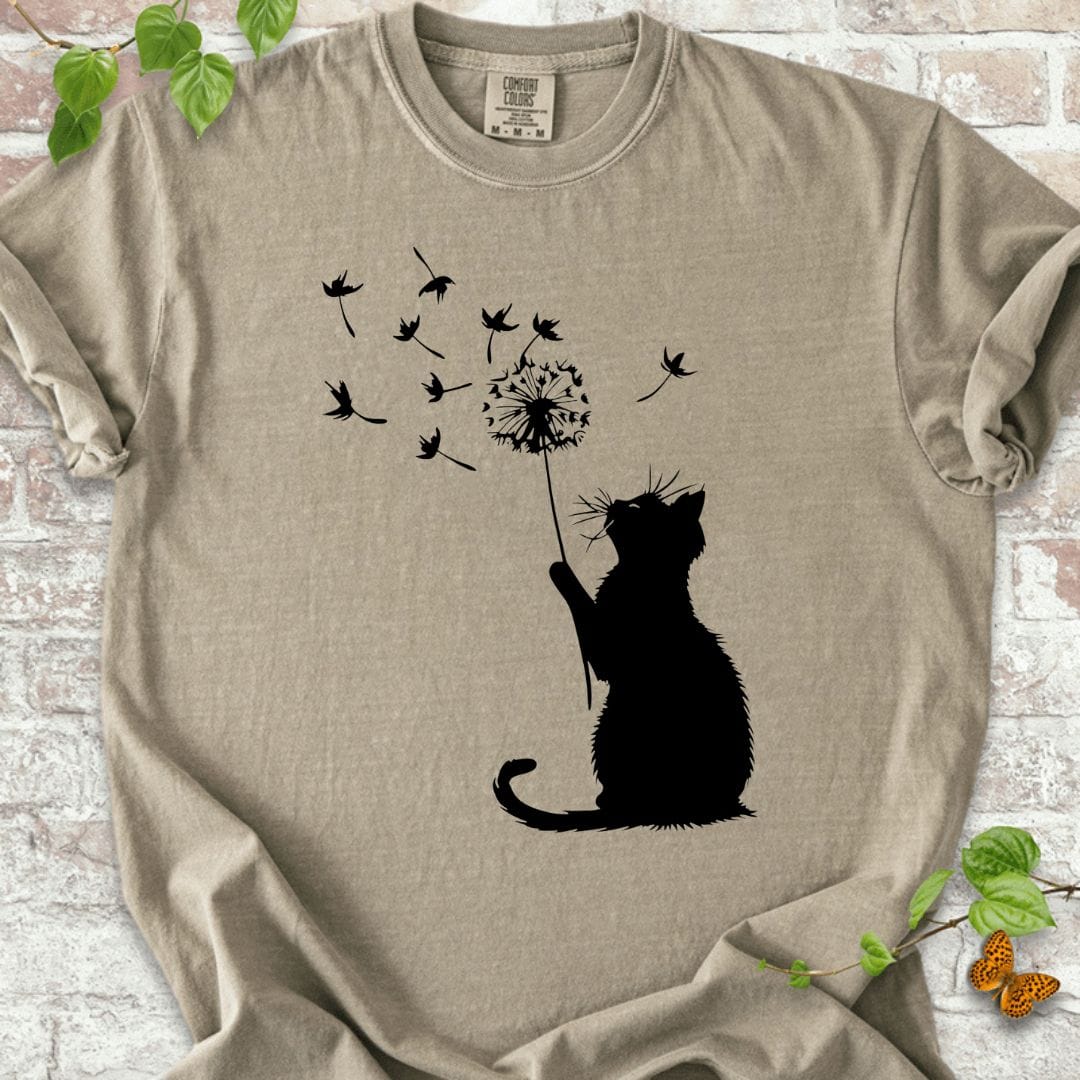 Cat and Wildflowers T-Shirt
