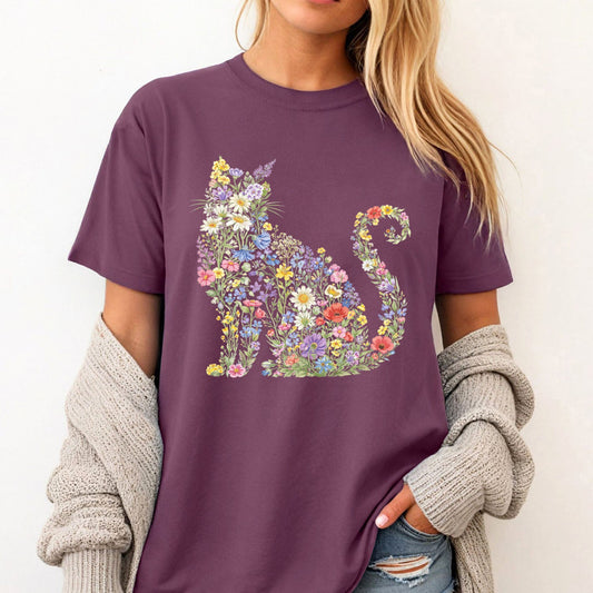 Wildflower Cat T-Shirt