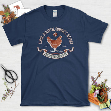 Cluck Scratch Compost Eco Chicken T-Shirt