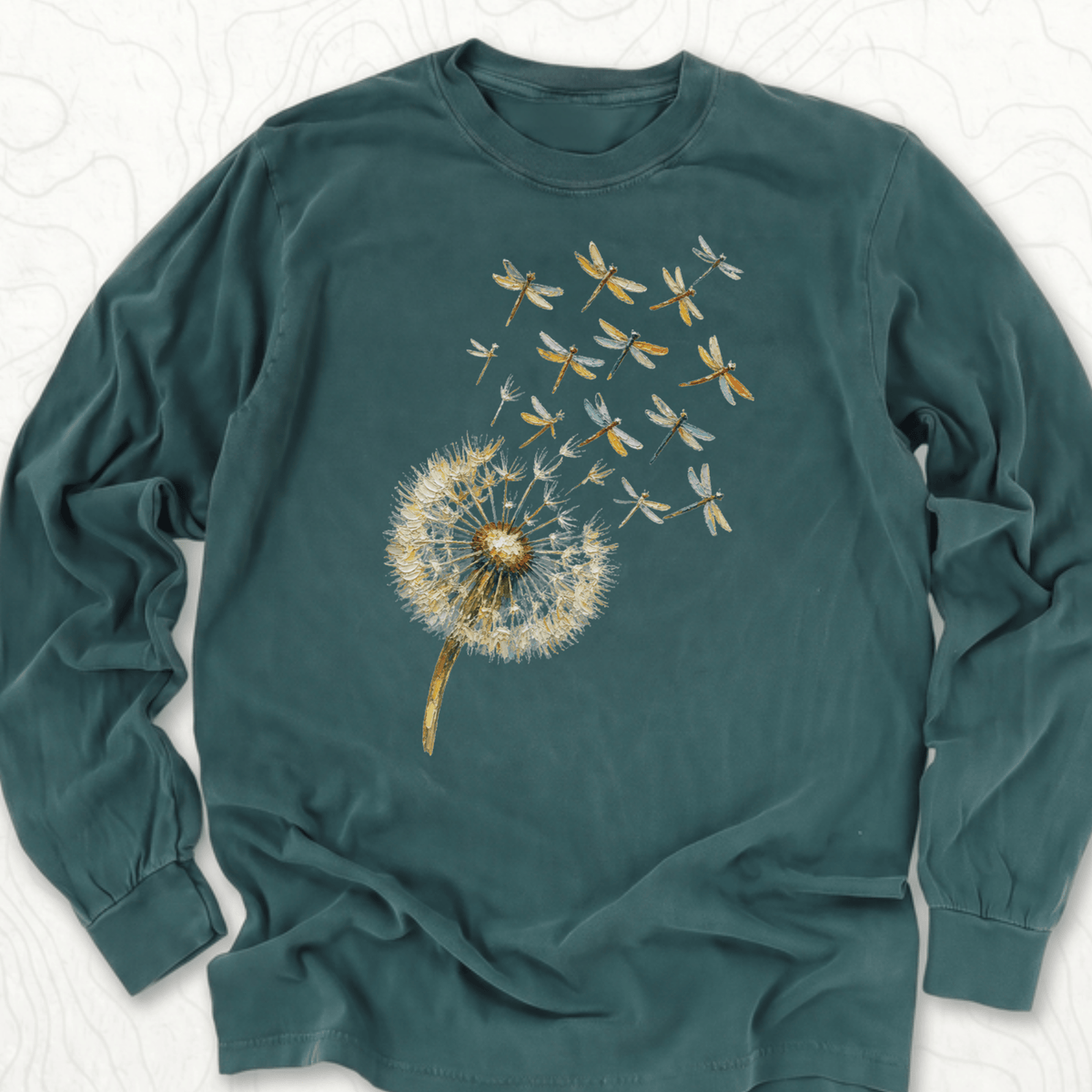 Dandelion Dragonflies LS T-shirt