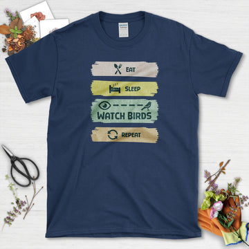 Eat Sleep Birds Repeat T-Shirt