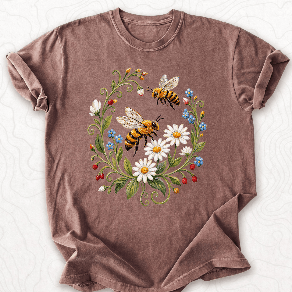 Bee Flower Wreath T-shirt