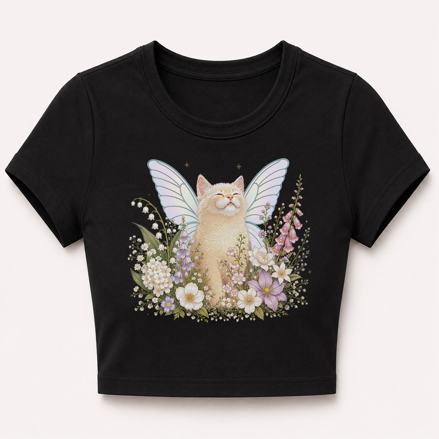 Fairy Kitten Cropped T-Shirt