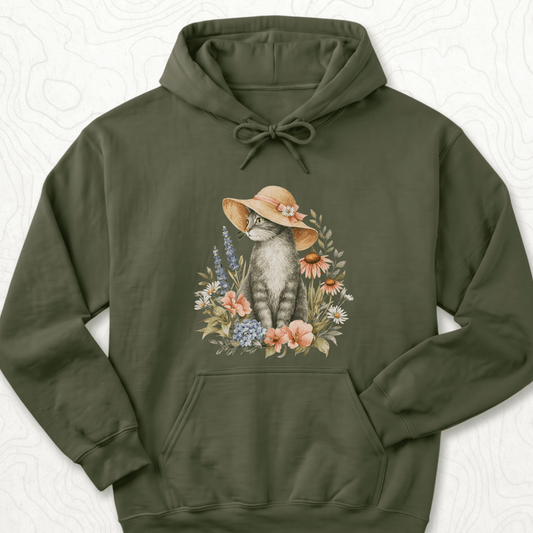 Floral Cat Hoodie