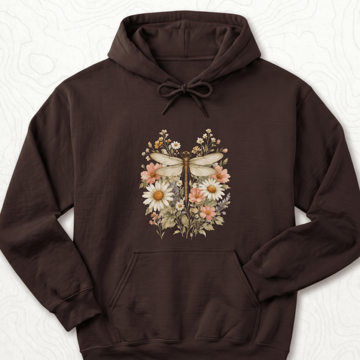 Floral Dragonfly Hoodie
