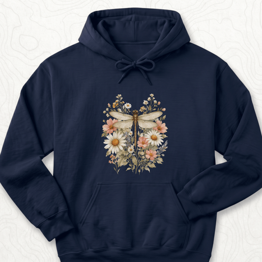 Floral Dragonfly Hoodie