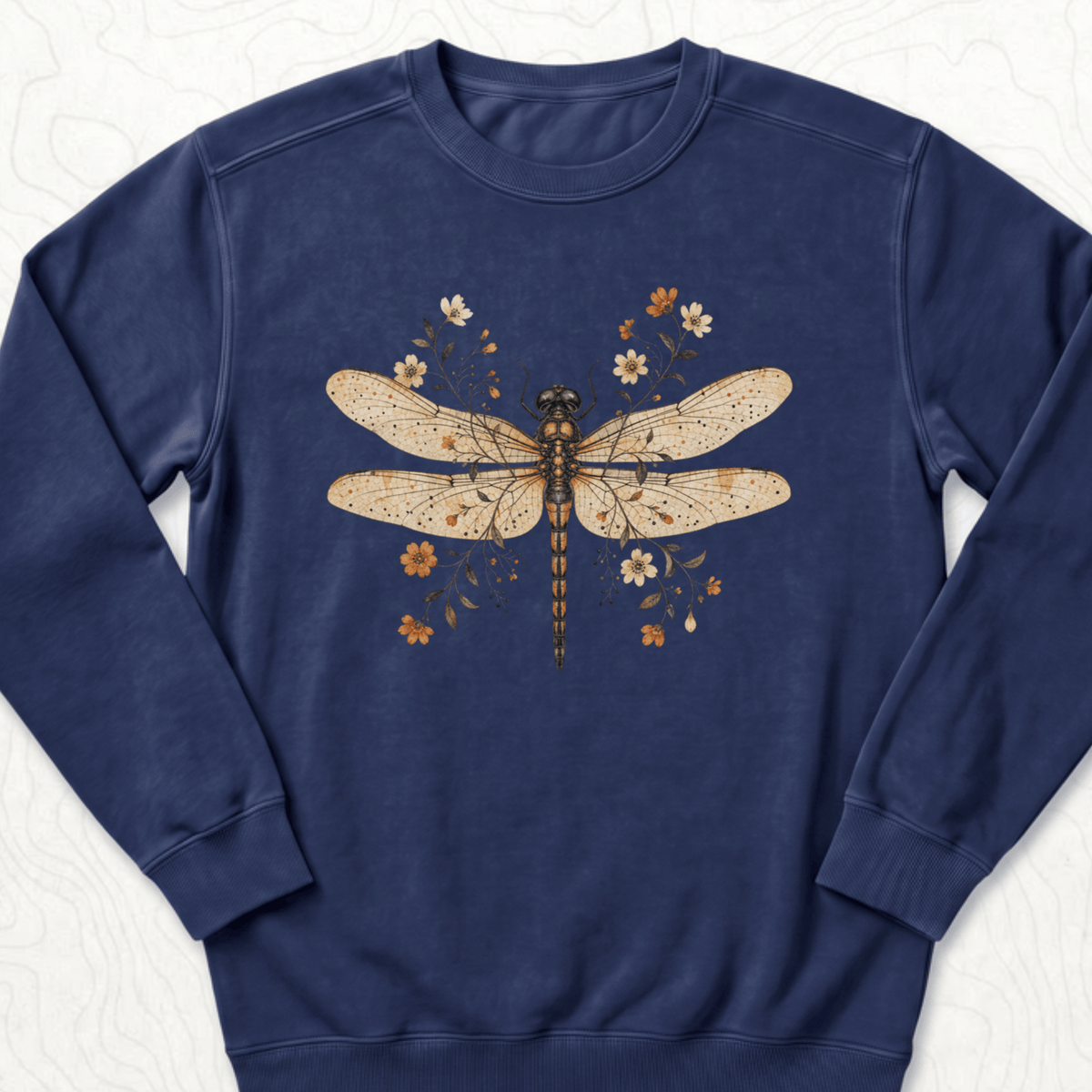 Floral Dragonfly Sweatshirt