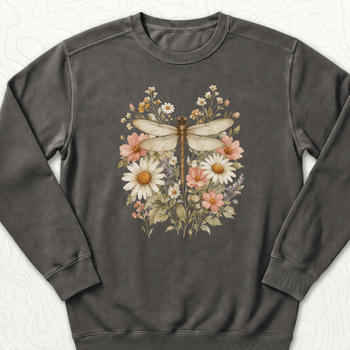 Floral Dragonfly Sweatshirt