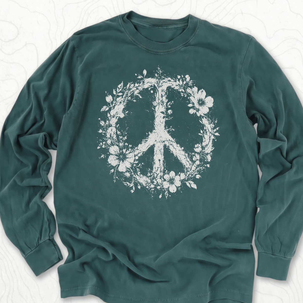 Floral Peace LS T-shirt