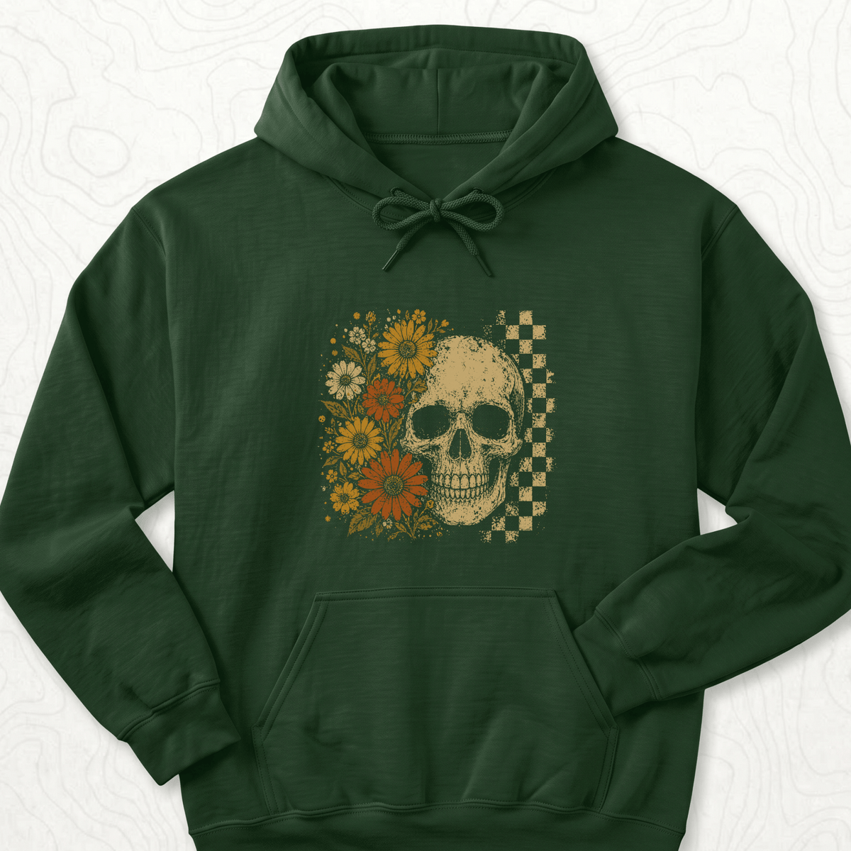 Floral Skull Hoodie