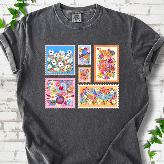 Flowers Stamp T-Shirt