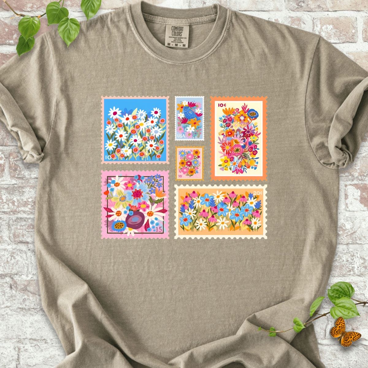 Flowers Stamp T-Shirt