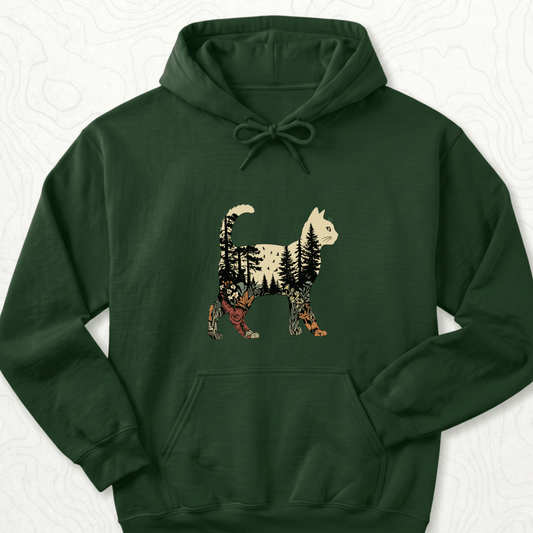 Forest Cat Silhouette Hoodie
