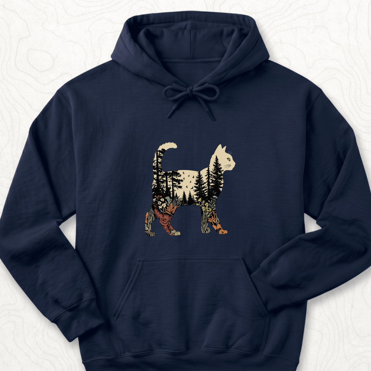 Forest Cat Silhouette Hoodie