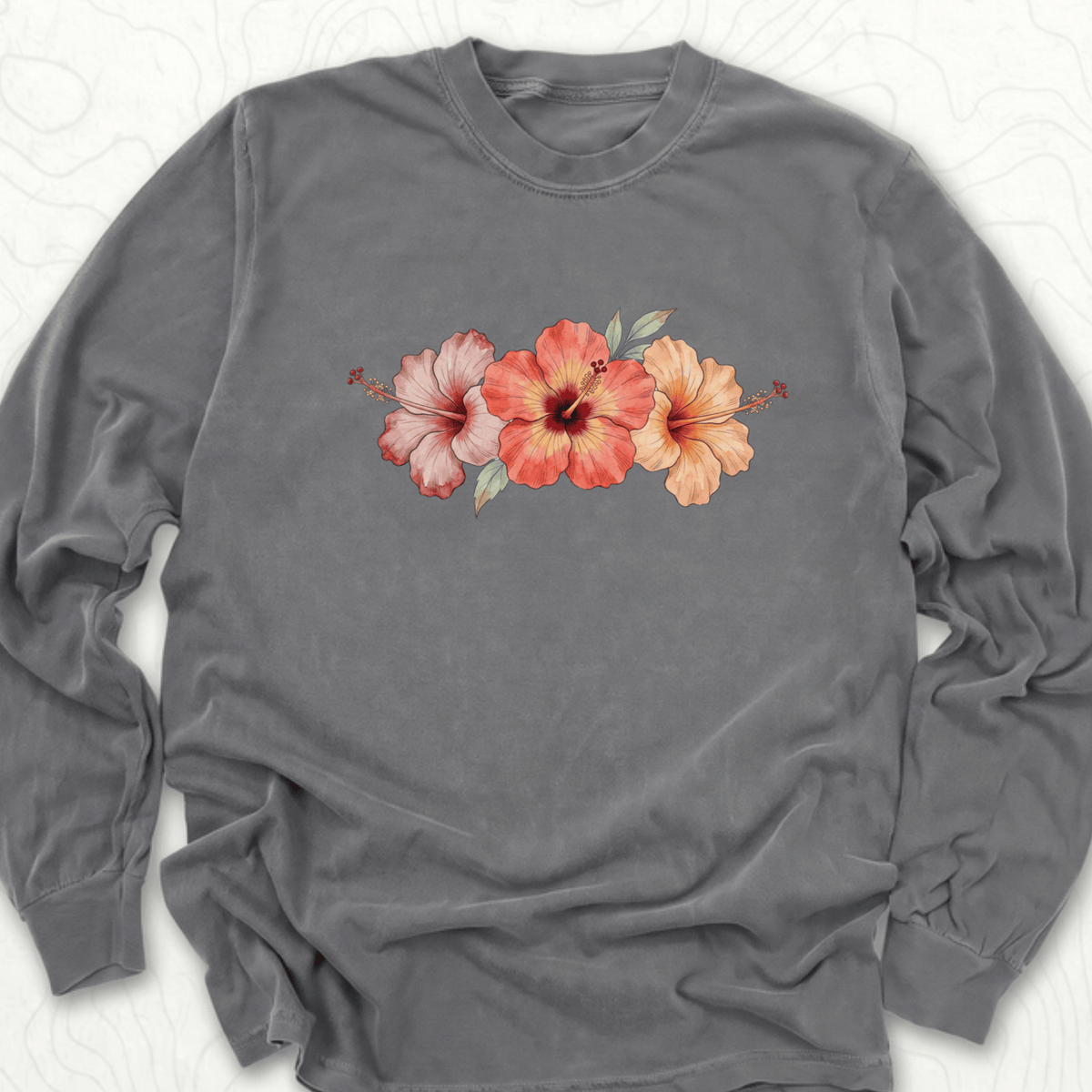 Hibiscus Flowers LS T-shirt
