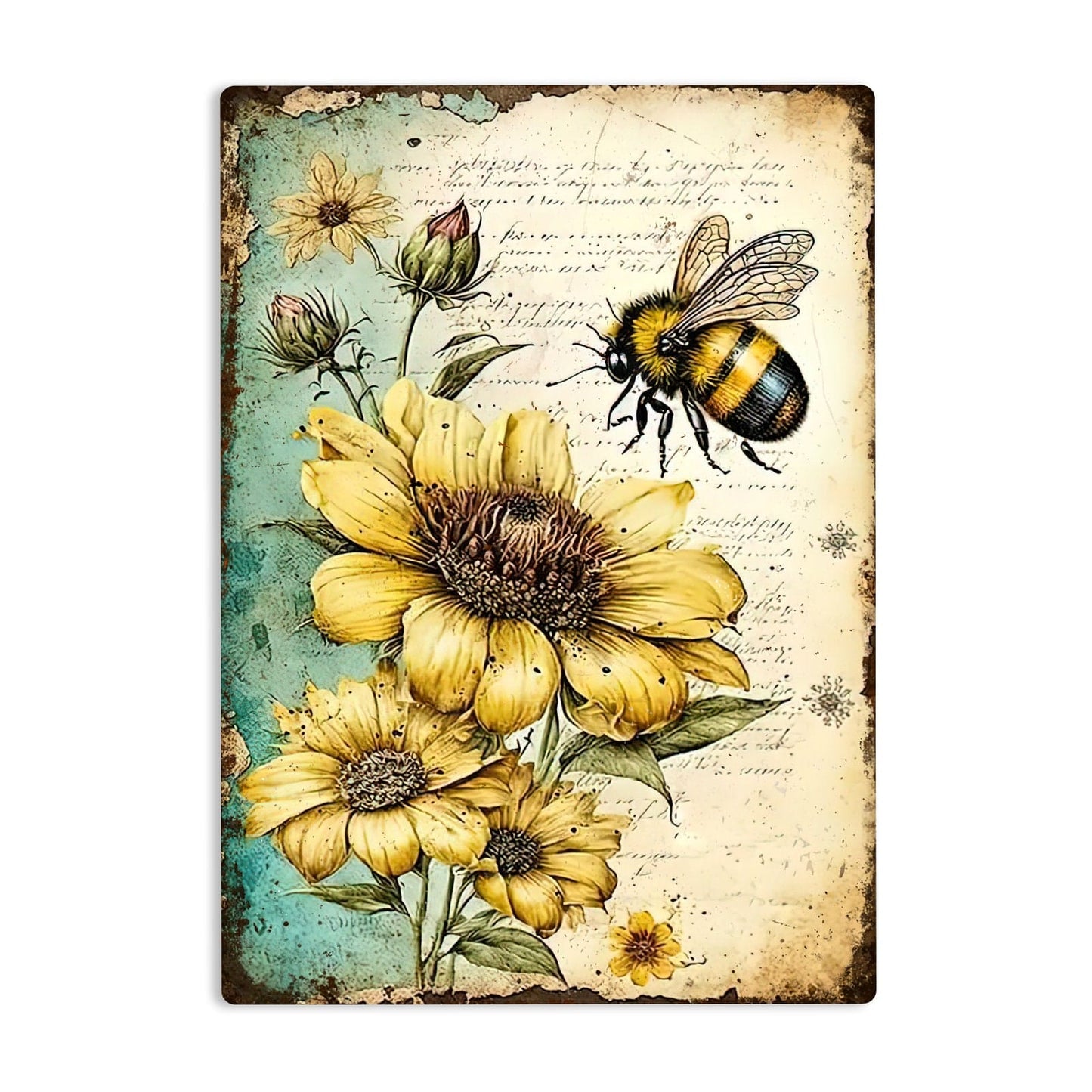 Honey Bee Metal Sign