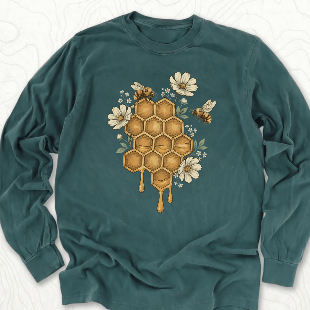 Honeycomb Bees LS T-shirt
