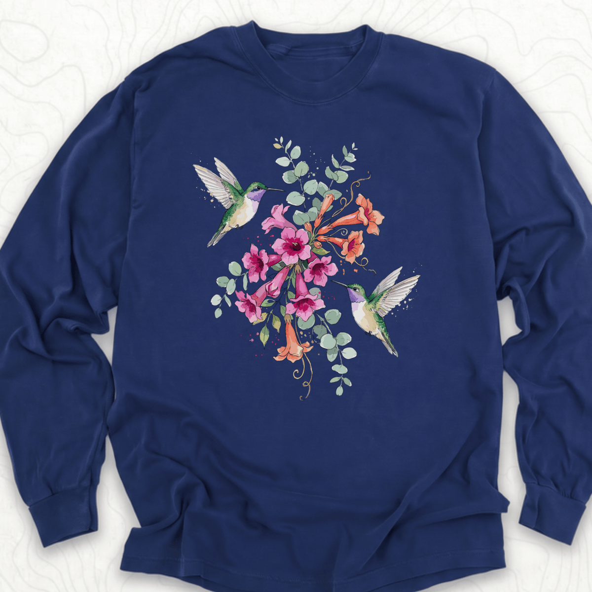 Hummingbird Bouquet LS T-shirt
