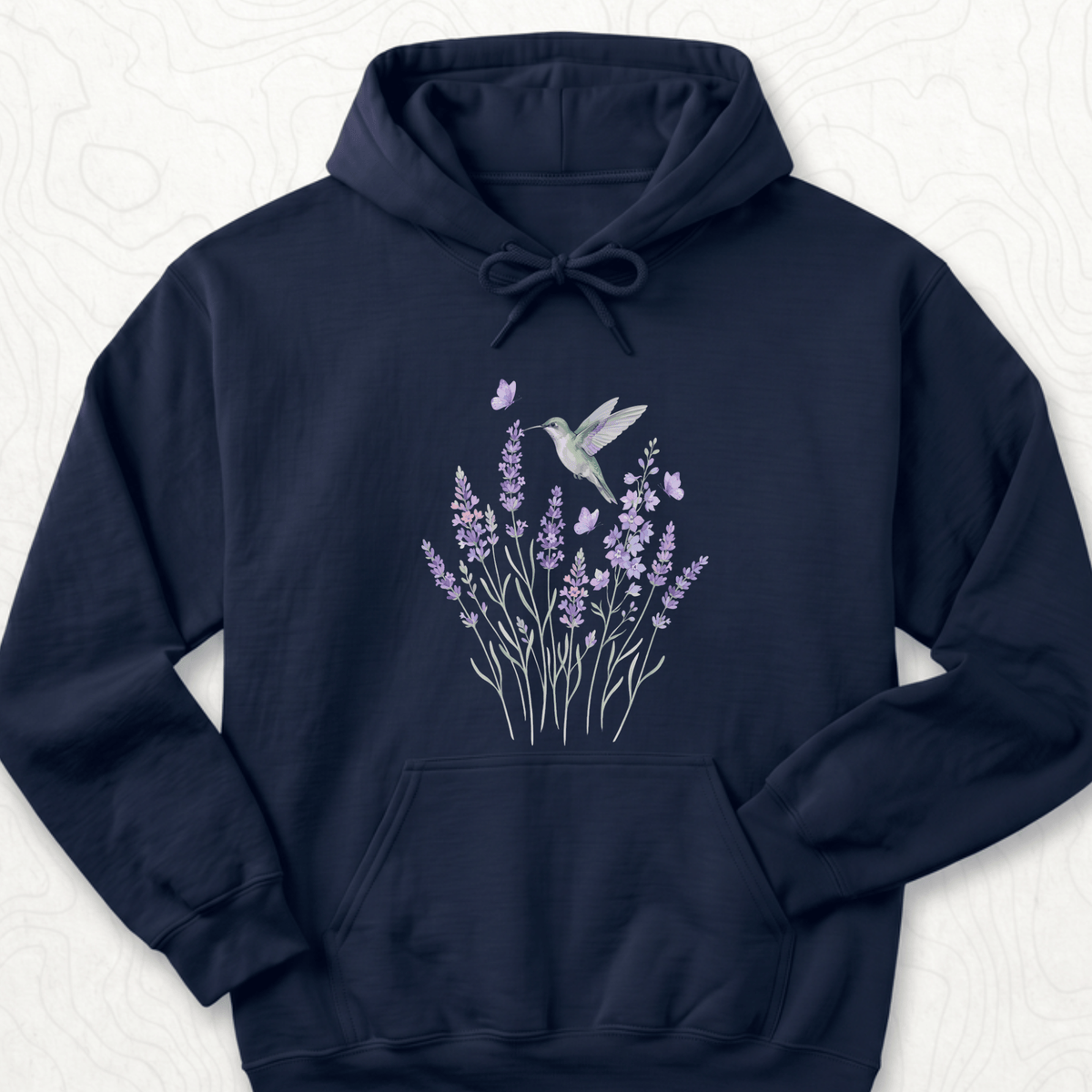 Hummingbird Lavender Hoodie