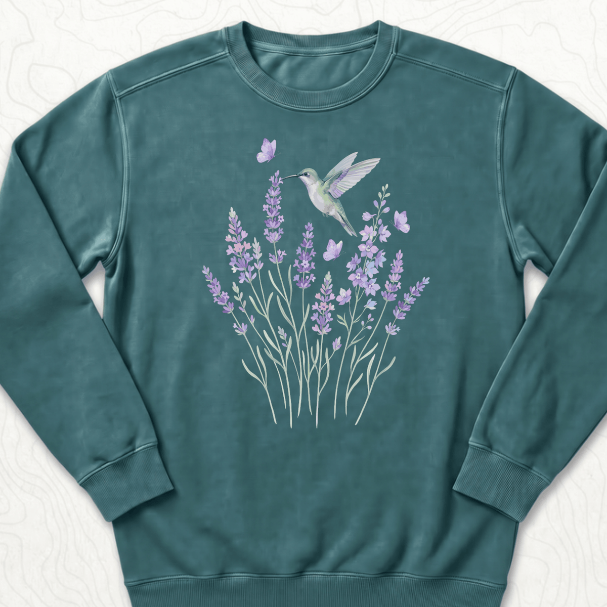 Hummingbird Lavender Sweatshirt