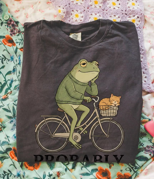 Probably Overthinking Frog T-shirt