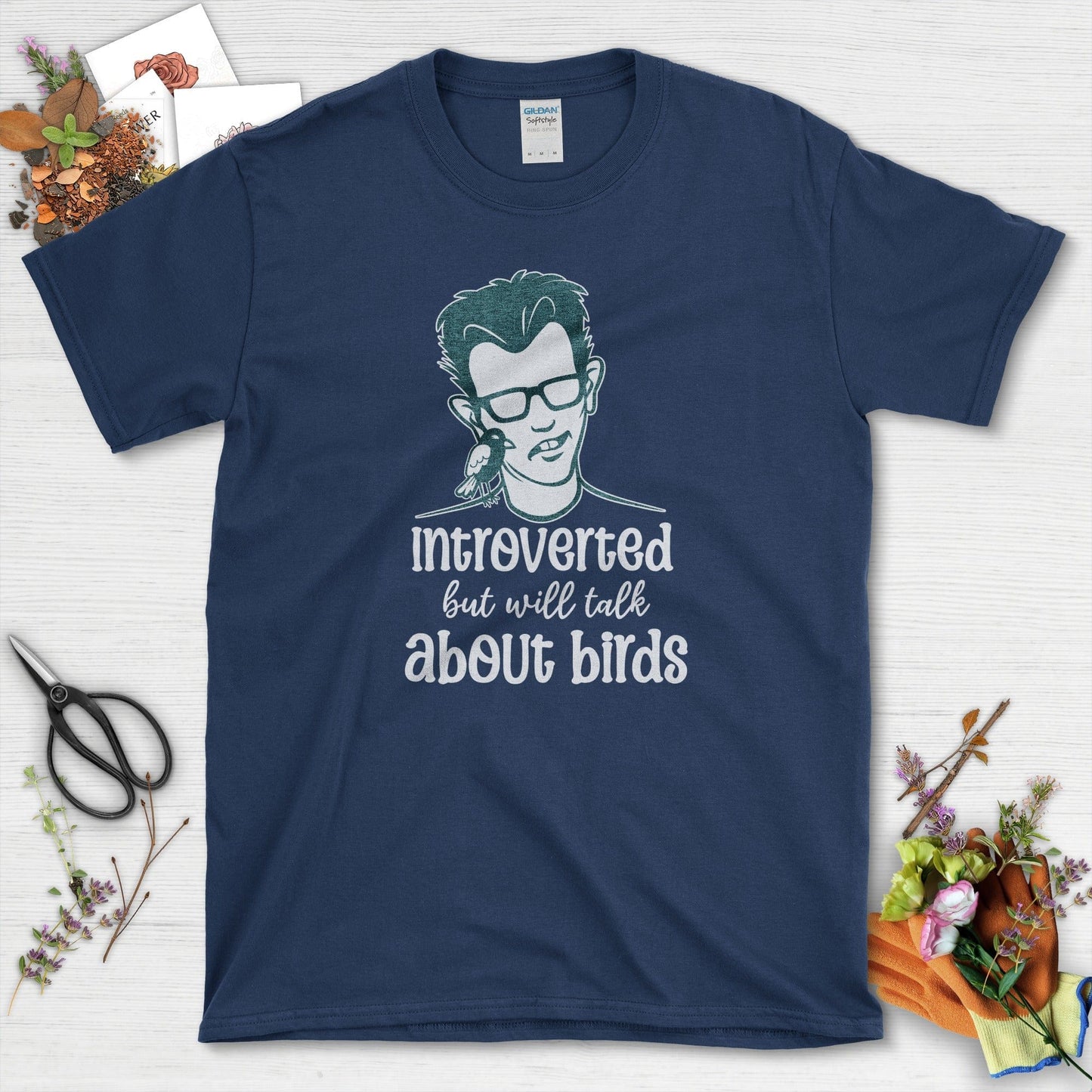 Introverted Talk About Birds T-Shirt