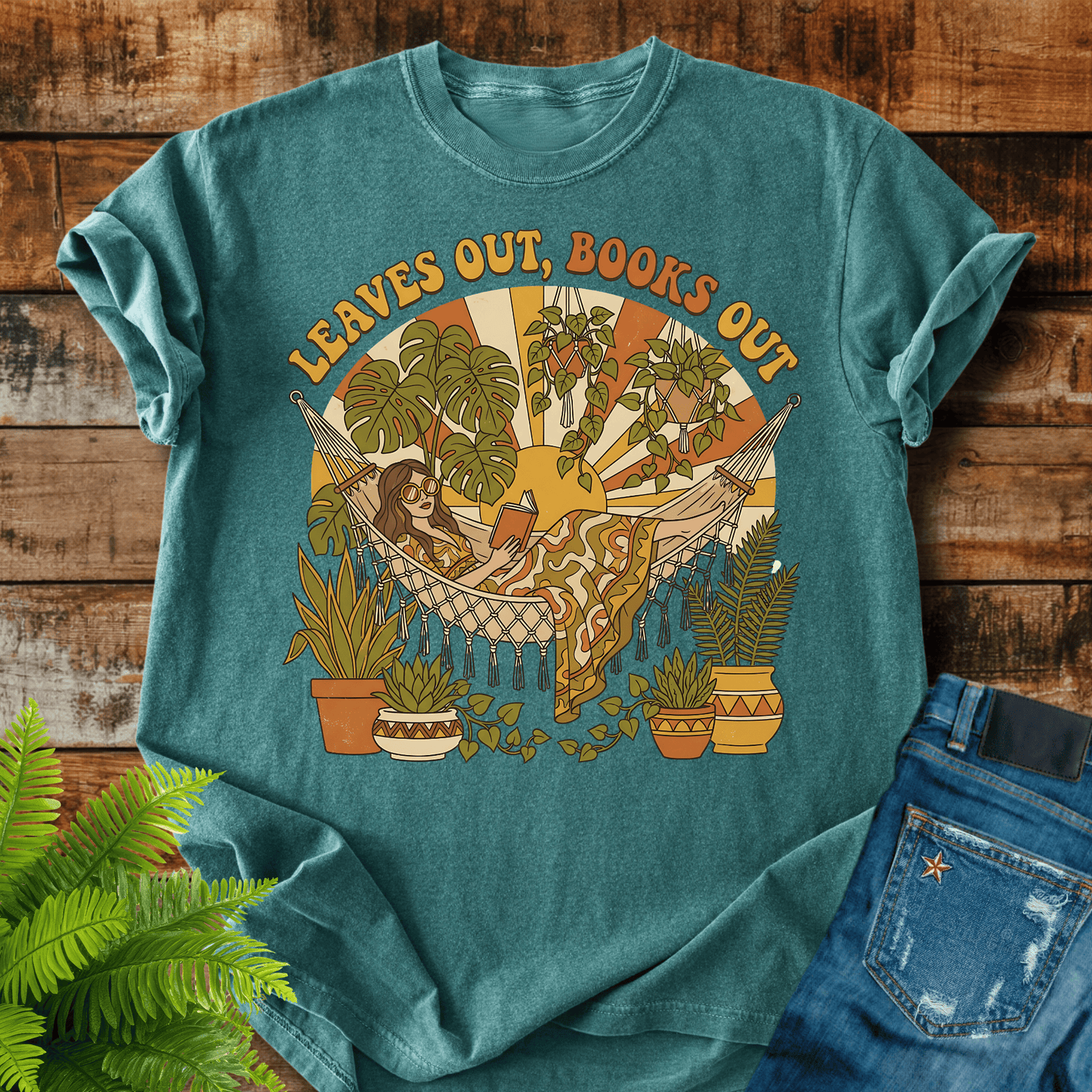 Leaves Out Books Out T-shirt